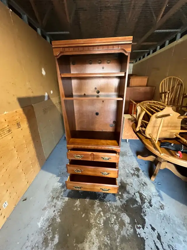 Free delivery used Kroecheler Wooden Bookcase with Drawers - Photo 8