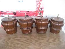 4 Large wood furniture feet