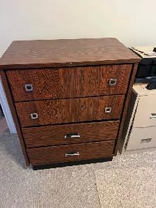 Free delivery used Wooden 4-Drawer Dresser - Photo 3