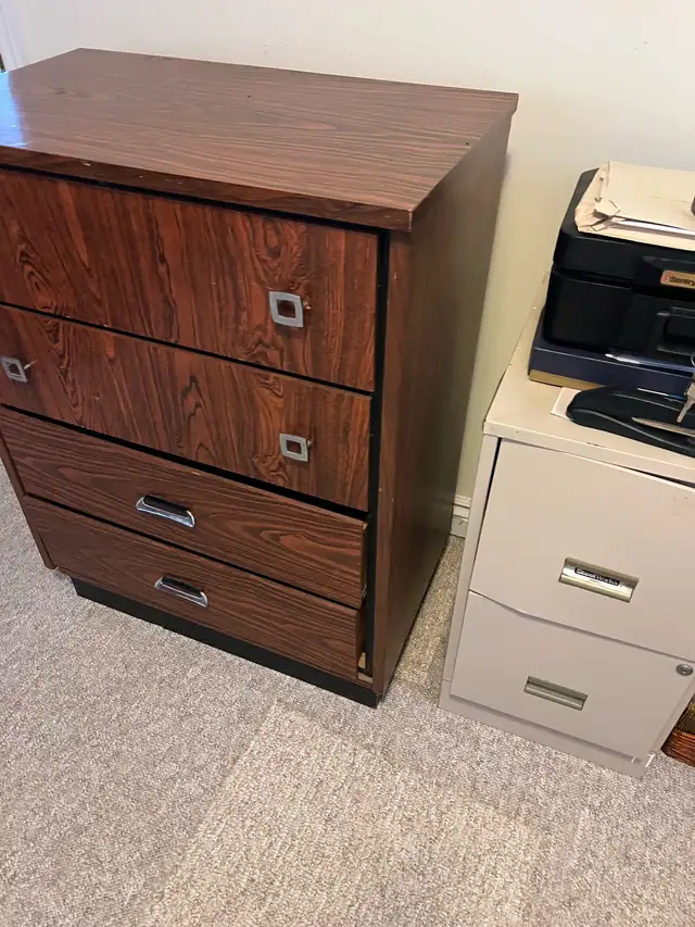Free delivery used Wooden 4-Drawer Dresser - Photo 4