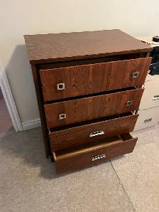 Free delivery used Wooden 4-Drawer Dresser - Photo 5