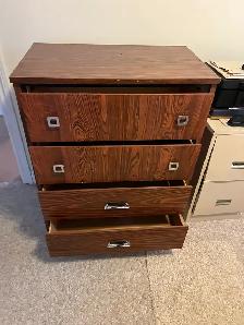 Free delivery used Wooden 4-Drawer Dresser - Photo 7