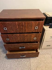 Free delivery used Wooden 4-Drawer Dresser - Photo 8