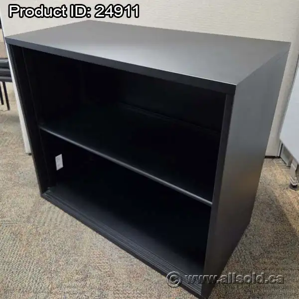 Steelcase Black Metal Bookshelf Bookcase 36' x 18' x 31.5'