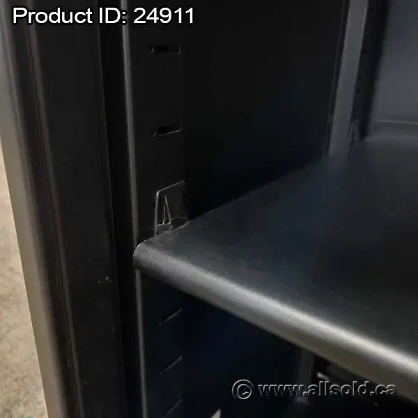 Steelcase Black Metal Bookshelf Bookcase 36' x 18' x 31.5' - Photo 2