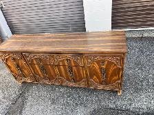 Free delivery used Vintage Wooden Dresser - Photo 7