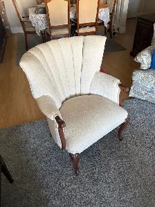 Free delivery used Cream Fan Back Accent Chair - Photo 3