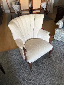 Free delivery used Cream Fan Back Accent Chair - Photo 6