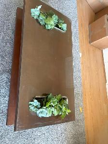 Free delivery used Rectangular Coffee Table with Glass Top - Photo 2