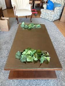 Free delivery used Rectangular Coffee Table with Glass Top - Photo 5