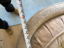 Free delivery used vintage Brown Loveseat Sofa with Tufted Back - Photo 8