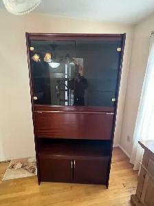 Free delivery used Dark Wood  Hutch