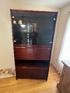 Free delivery used Dark Wood  Hutch - Photo 2