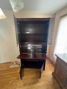 Free delivery used Dark Wood  Hutch - Photo 4