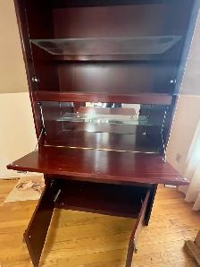 Free delivery used Dark Wood  Hutch - Photo 6