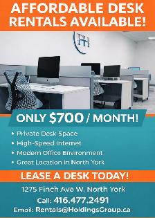 Professional Desk Space for Rent