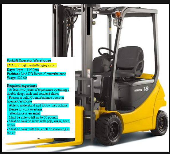 Forklift Operator Mississauga - Photo 2