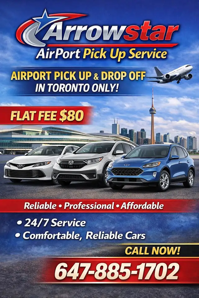 Airport Service Pick up and Drop Off Toronto only