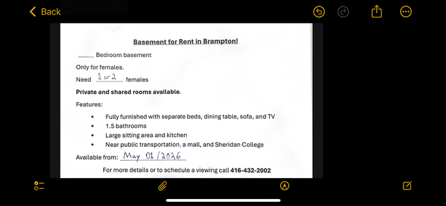 Basement bedroom for RENT Brampton