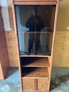 Free delivery used solid wood Vintage Glass Display Cabinet - Photo 3