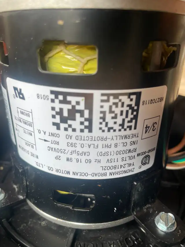 Furnace Draft Inducer 337938-785, HB27CQ118, Y4L241002L, 1 spd. - Photo 4