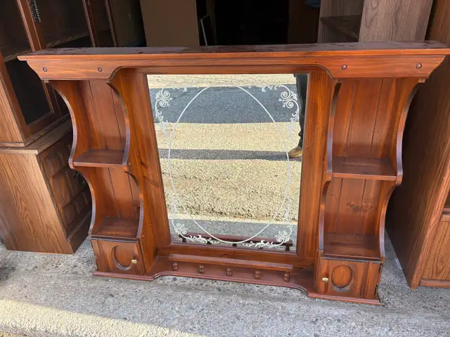 Free delivery used Wooden Hallway Mirror - Photo 2