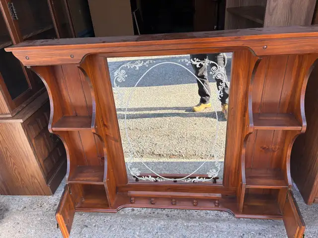 Free delivery used Wooden Hallway Mirror - Photo 3