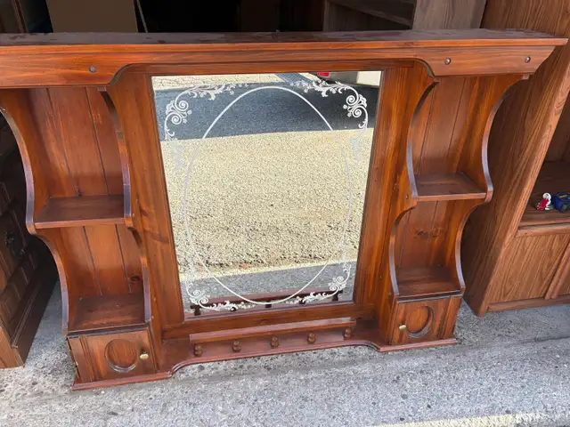 Free delivery used Wooden Hallway Mirror - Photo 4