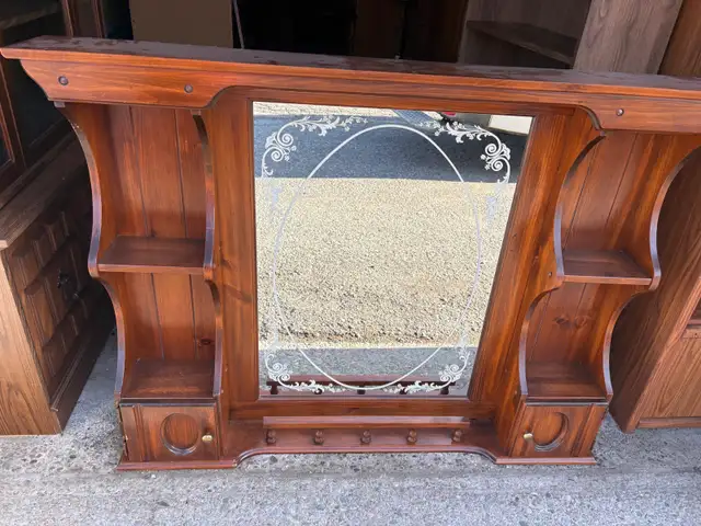 Free delivery used Wooden Hallway Mirror - Photo 5