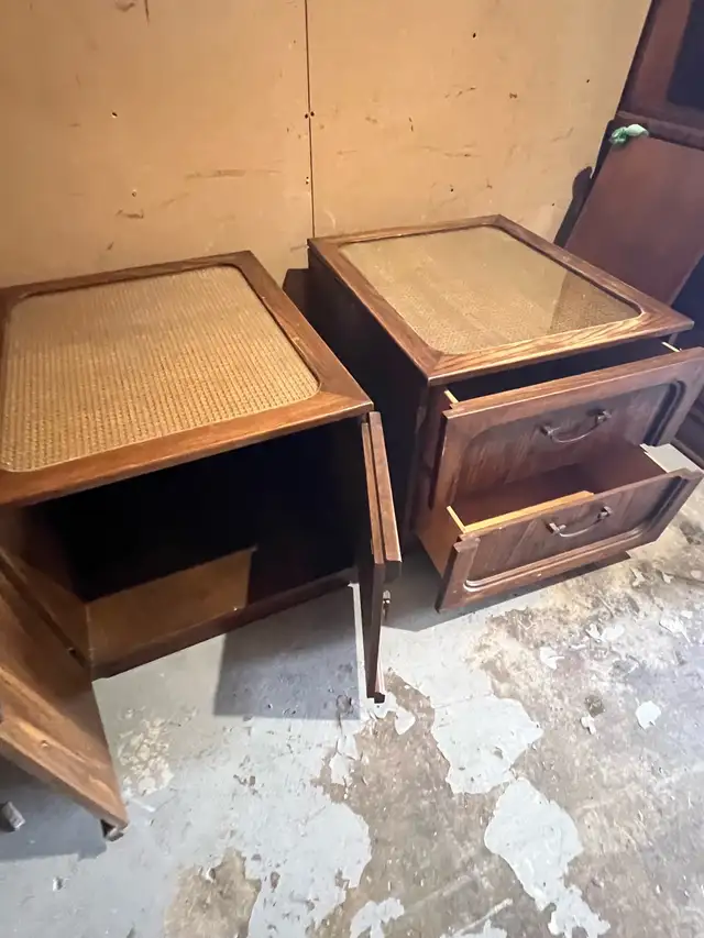 Free delivery used Vintage Wooden Side Tables - Set of 2 - Photo 7