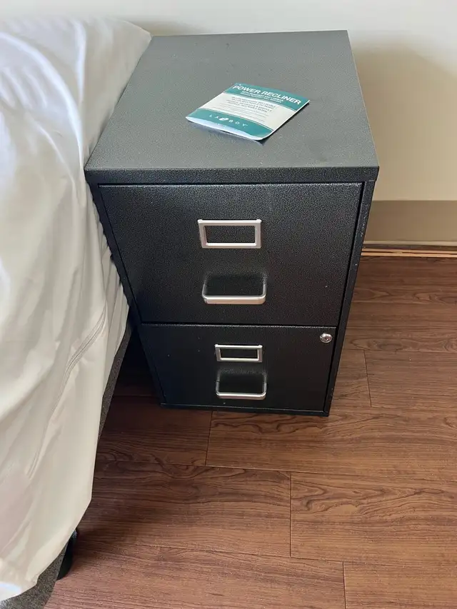Free delivery used Black 2-Drawer Filing Cabinet - Photo 5