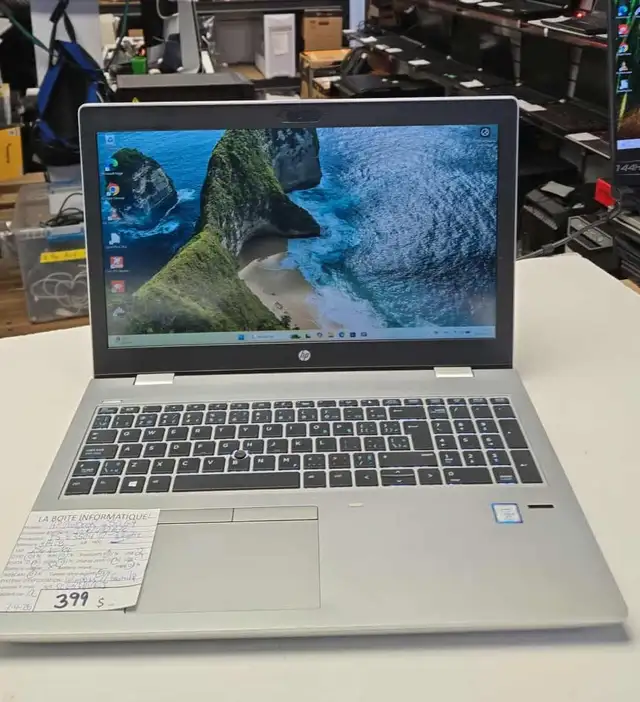 HP ProBook 650 G4 i5-8350U 8Go DDR4 SSD 256Go NVMe DVD 15,6po