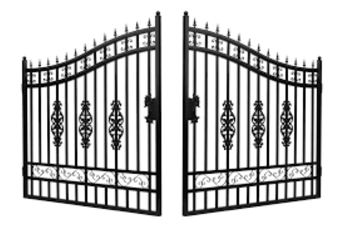 20’ Custom Wrought Iron Gate – Flower Pattern