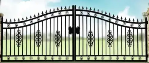 20’ Custom Wrought Iron Gate – Flower Pattern - Photo 3