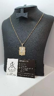 14k yellow gold chain & pendant # 378_17 - Photo 2