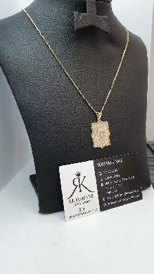 14k yellow gold chain & pendant # 378_17 - Photo 3