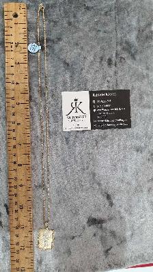 14k yellow gold chain & pendant # 378_17 - Photo 7