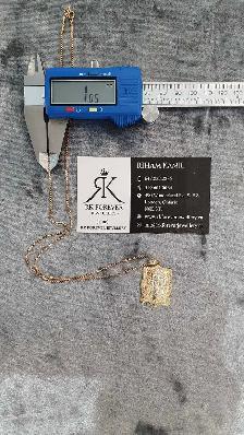 14k yellow gold chain & pendant # 378_17 - Photo 8