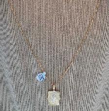 14k yellow gold chain & pendant # 378_17 - Photo 9