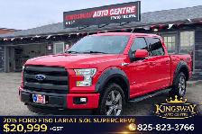 2015 FORD F-150 LARIAT – 5.0L V8 – 4X4 – SUPERCREW/ACCIDENT FREE
