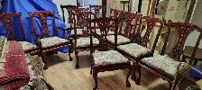 STUNNING& RARE 12 MAHOGANY CHAIRS(2WITH ARMS)CHIPPENDALE STYLE
