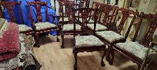 STUNNING RARE 12 MAHOGANY CHAIRS(2WITH ARMS)CHIPPENDALE STYLE