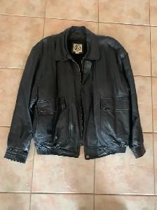 Manteau hiver cuir noir doublé