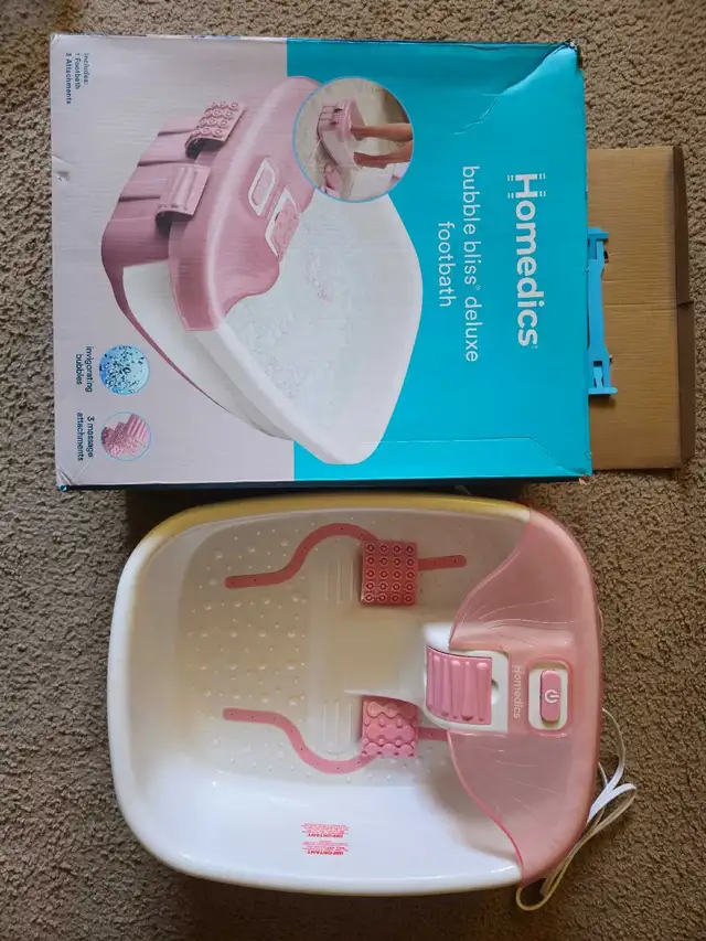HoMedics Bubble Bliss Deluxe Footbath – Like New!