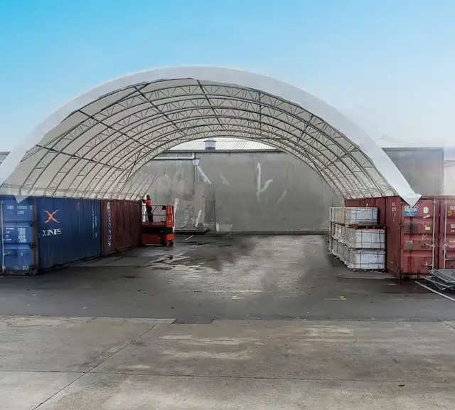 Double Truss Container Shelter – 20’W × 40’L × 6.5’H - Photo 2