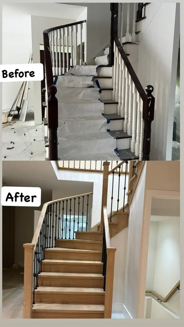 Red Oak Hardwood Staircase Upgrade