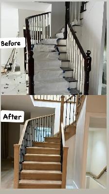 Red Oak Hardwood Staircase Upgrade