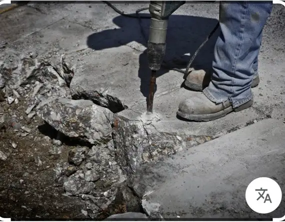 concrete restoration worker