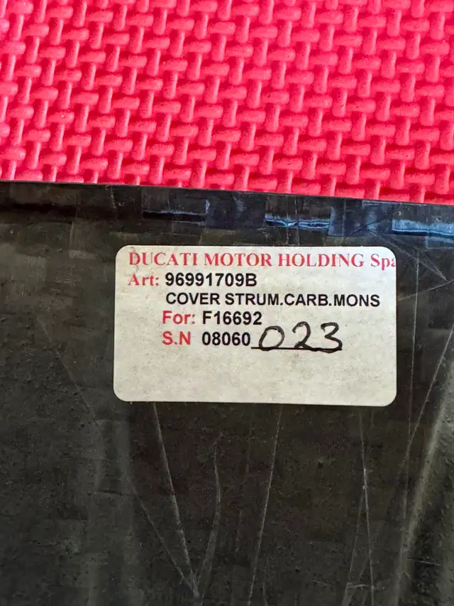 Ducati Performance Carbon Fiber gauge instrument cover 96991709B - Photo 8