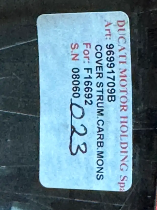 Ducati Performance Carbon Fiber gauge instrument cover 96991709B - Photo 10